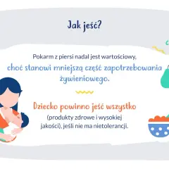 Matka karmi piersią 11-miesięczne dziecko. Podkreślono, że pokarm z piersi jest nadal wartościowy, a dziecko powinno jeść zdrowe produkty.