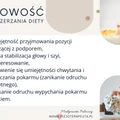 Gotowość do rozszerzania diety niemowlaka: siedzenie, stabilna głowa, zainteresowanie jedzeniem, chwytanie i zanik odruchu wypychania językiem.