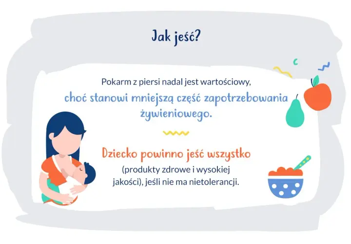 Matka karmi piersią 11-miesięczne dziecko. Podkreślono, że pokarm z piersi jest nadal wartościowy, a dziecko powinno jeść zdrowe produkty.