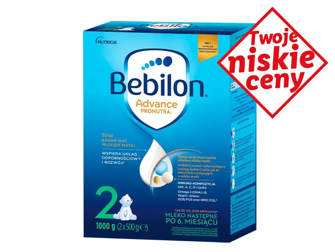 Bebilon Advance Pronutra 2, mleko następne po 6. miesiącu, 1000g. Twoje niskie ceny!